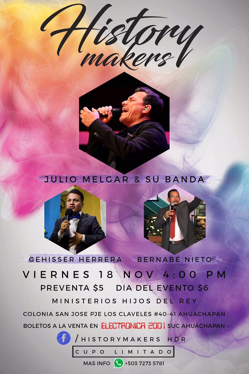 eyccristianos's tweet photo. #HistoryMakers2016 #Ahuachapan, #ElSalvador | 18 de Noviembre
@juliomelgarinfo @Gehisserprophet #BernabéNieto
by #MinisteriosHijosdelRey https://t.co/gLqco70JXf