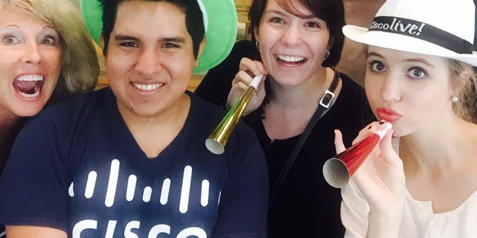 WeAreCisco's tweet image. How do you celebrate your 1-year #Ciscoversary? Like this. 🎉