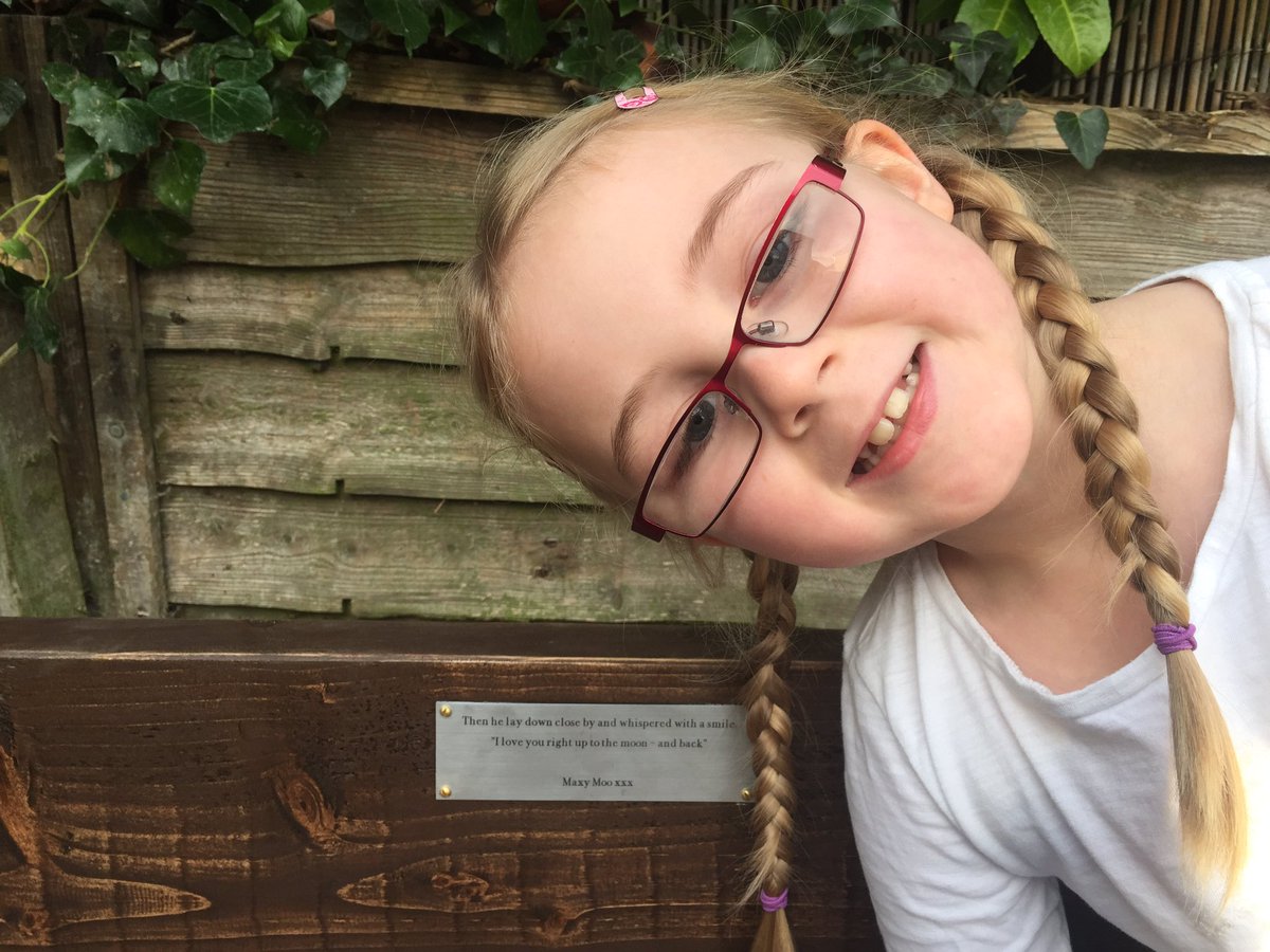 SuperJCharity's tweet photo. Olivia's special memorial garden &amp; bench is complete &amp; she loves it.
Today would've been her baby brother Max's 4th birthday❤️@BespokeGordy https://t.co/iFujeXNP7r