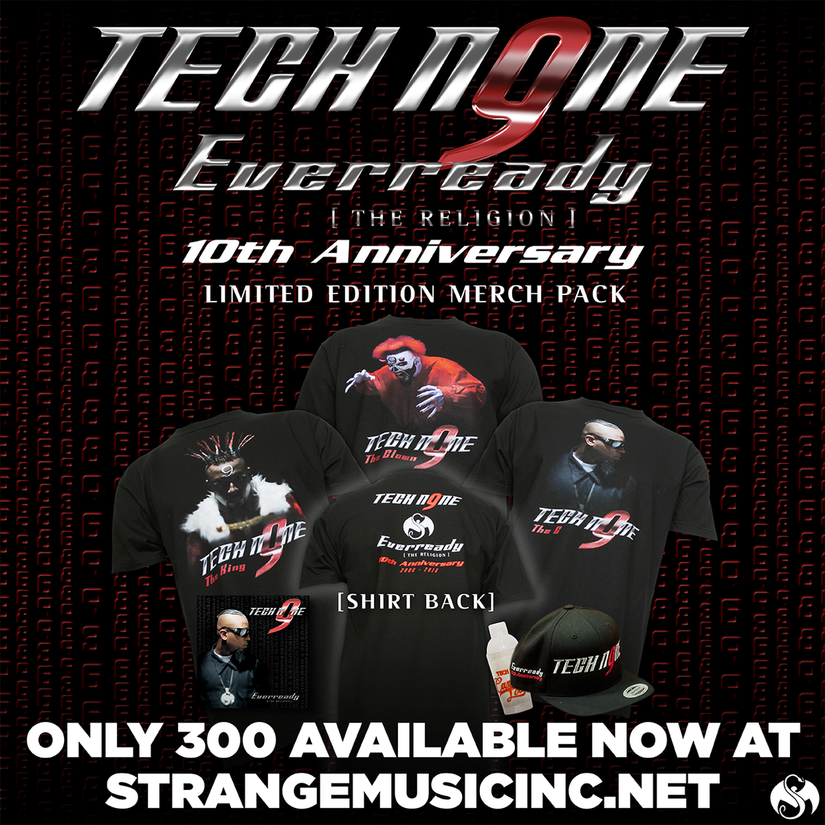 StrangeMusicInc's tweet photo. Celebrate the 10 year anniversary of Everready with this merch pack. Limited to just 300. #Everready10 https://t.co/LKLmZpYznN