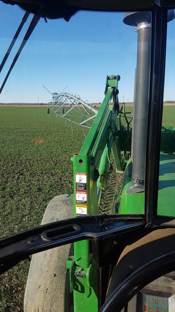 not a bad day to move pivots...would be nice if the weather would stay like this