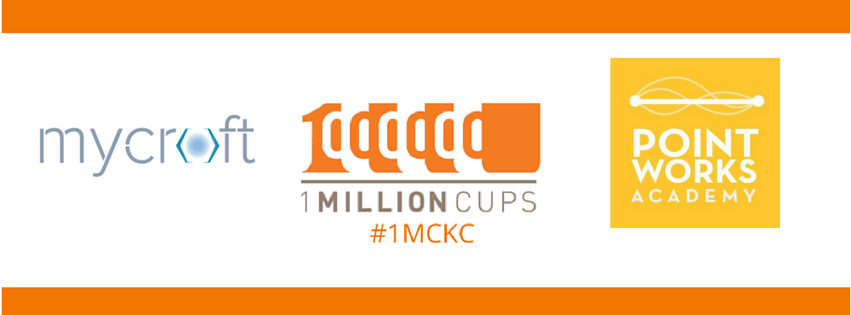 1MillionCupsKC's tweet image. #1MCKC 11/16 9AM. Biz: @PointworksKC &amp;amp; @mycroft_ai. Experts: @grantgooding &amp;amp; @johnfein. Watch the livestream: 1millioncups.com/kansascity #GEWKC