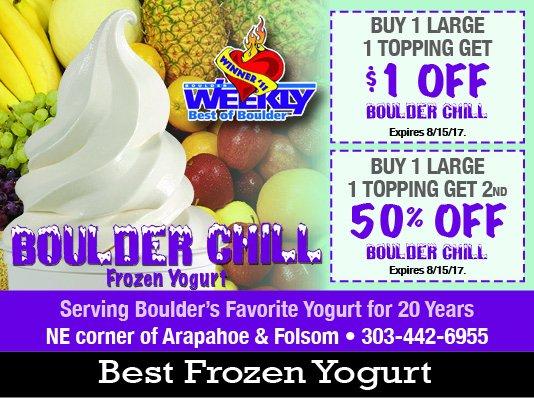 CouponsCU's tweet photo. Take advantage of this beautiful weather in Boulder today and head over to Boulder's best froyo. https://t.co/gGrvHZ3hrD