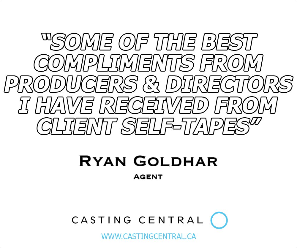 castingcentral1's tweet image. "Some of the best compliments from Producers and Directors I have received from Client self-tapes." ~Ryan Goldhar - Agent (The Characters)