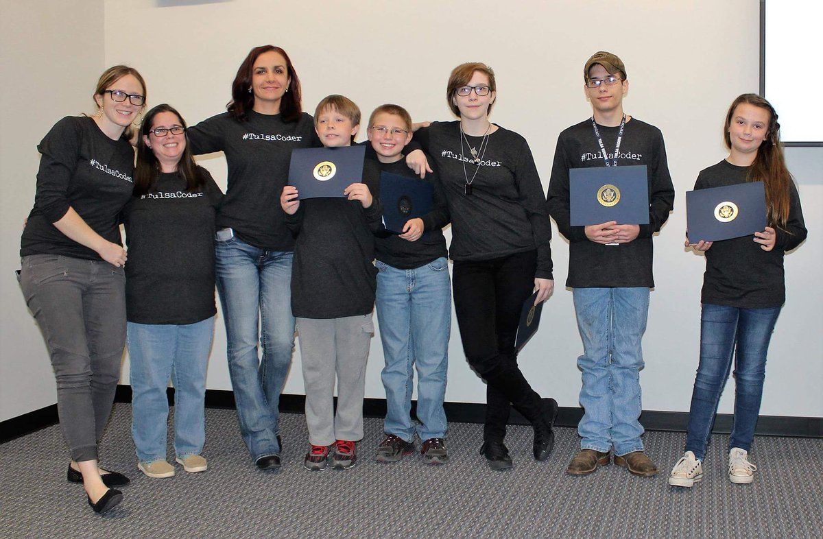 LearnToCodeOK's tweet image. Our Learn to Code crew from last night&apos;s Congressional App Challenge!!! #TulsaCoder