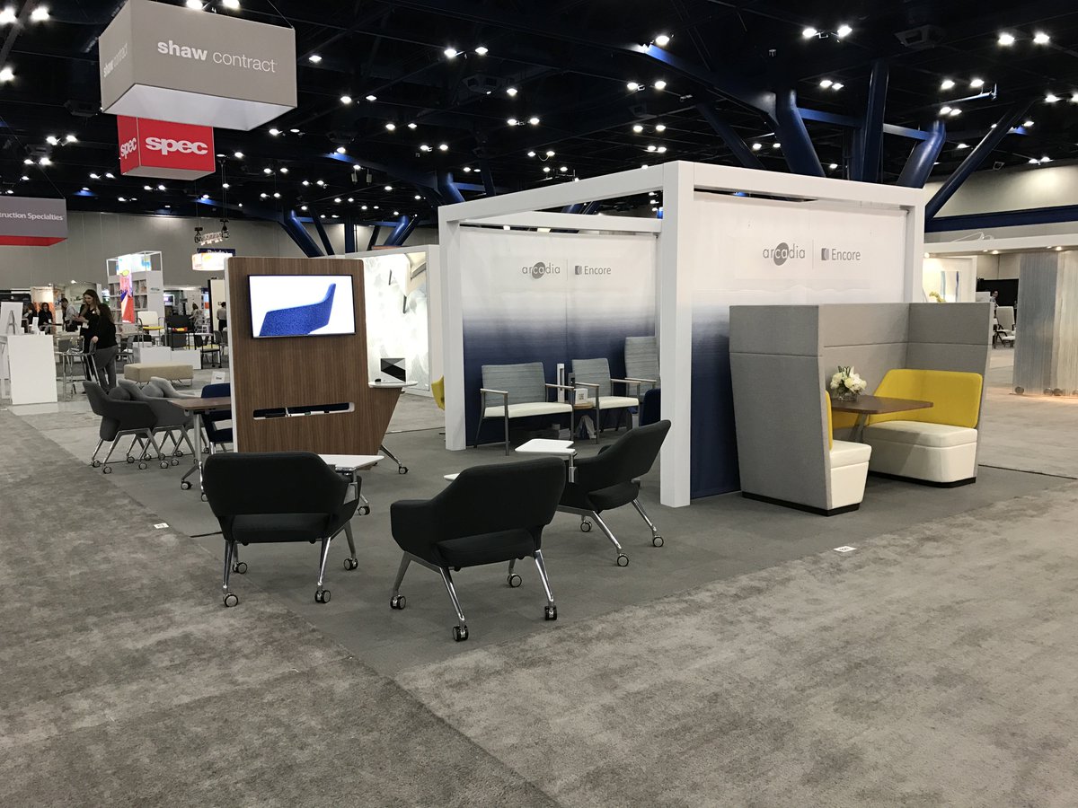 ArcadiaContract's tweet photo. Last day of @HCDcon! Stop by to say hello and test the latest &amp; greatest from us and @EncoreSeating including out #FlirtCollection #HCD2016 https://t.co/SRUjgDQGAX