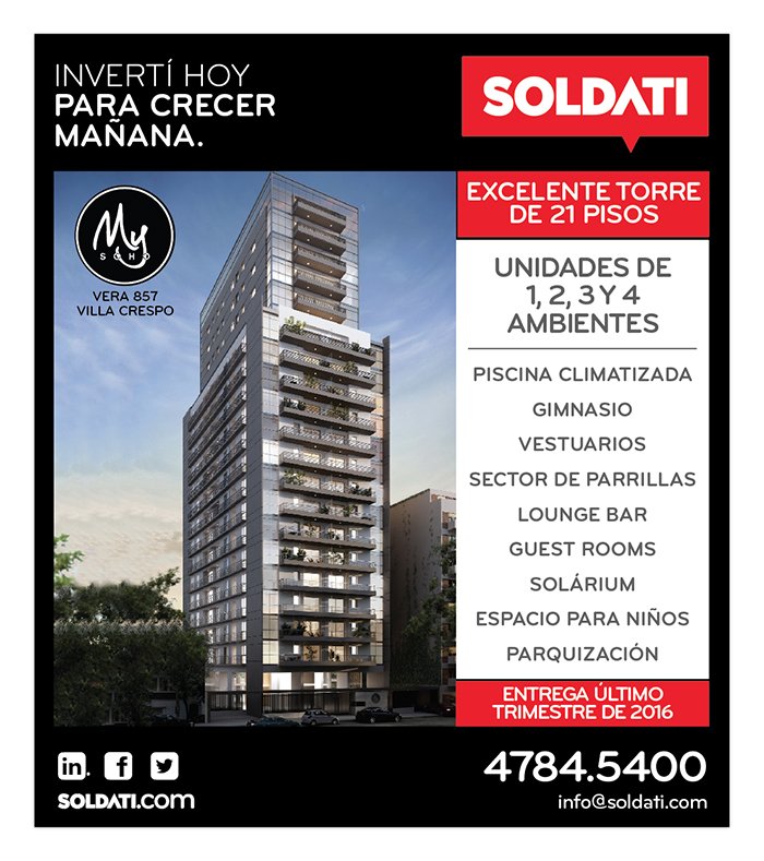 soldatitweet's tweet photo. En enero se termina #MySoho #VillaCrespo. Una torre imperdible. https://t.co/oshfysl8g9