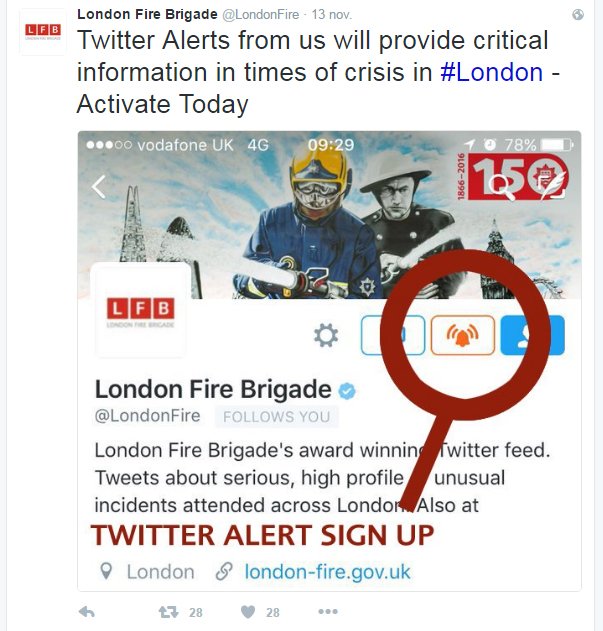 Pompiers60's tweet photo. A l'instar de la @LondonFire nous souhaiterions être le 1er SDIS de France à lancer le système #twitteralert. @damienviel et @TwitterFrance https://t.co/3bKn6ZDyiy