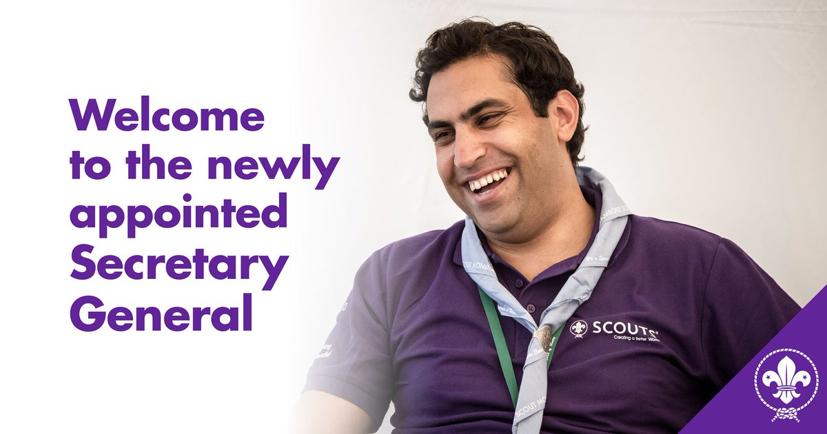 WOSM, <a href="/worldscouting/">World Scouting</a> have a new secretary general, <a href="/AhmadAlhendawi/">Ahmad Alhendawi</a>. He was at #RW2016 for the <a href="/UN/">United Nations</a> ! Welcome (again) in the scout adventure