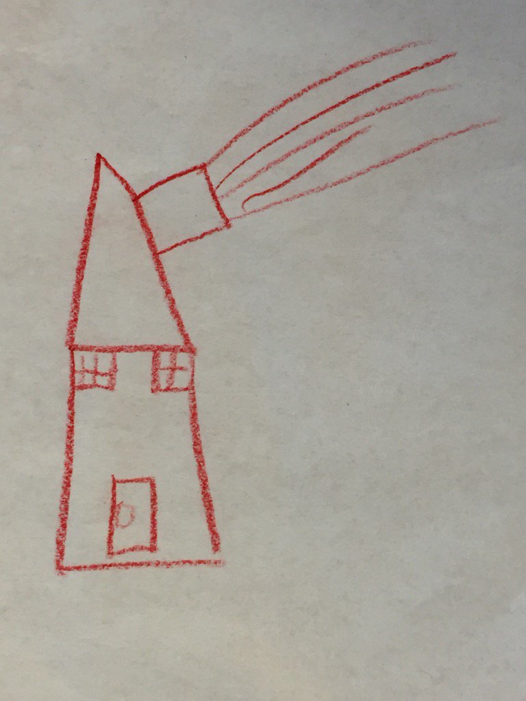 tgrewal86's tweet photo. "I made a house. I used a circle to open the door, windows with square, triangle for the roof." @BerylFordPS https://t.co/yWxFqNN676