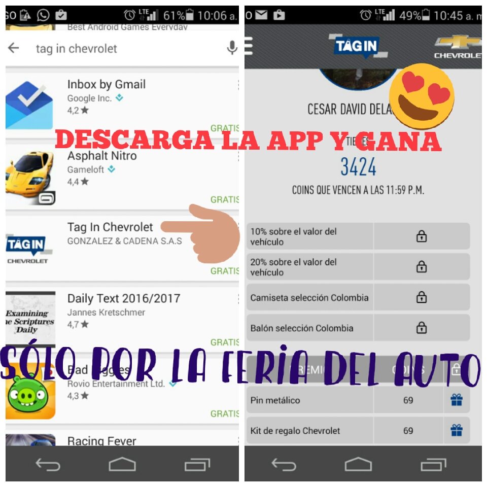 cesardlh1's tweet image. VEN AL AUTO SHOW Y VETE CON UN CARRO NUEVO @ChevroletCo DESCARGA LA APP VEN JUEGA Y GANA. #Tagman #autoshowchevrolet
