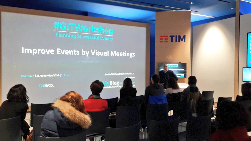 ChiaraBrughera's tweet image. Inizia il #GITWorkshop sull&apos;event management da @TIMspaceMilano! @GITItaly
