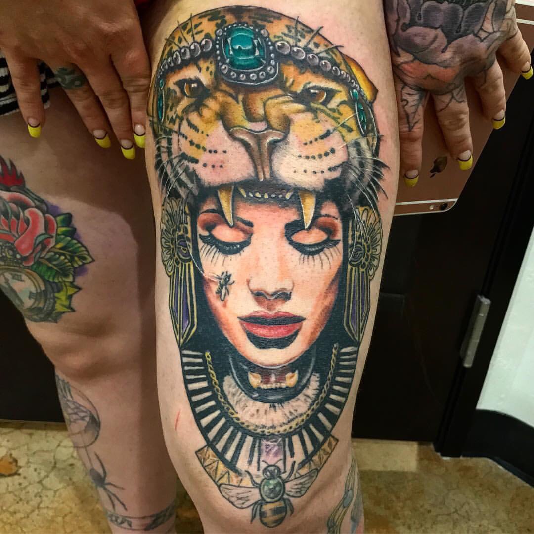 RevivalArtCollective on X: "Gorgeous #tattoo by Eddie V of Revival Art Collective #Egyptian #jaguar #woman #girlspirit #girlpower #goddess #inklove #amazingink #tatt https://t.co/dIh2px9CZP" / X