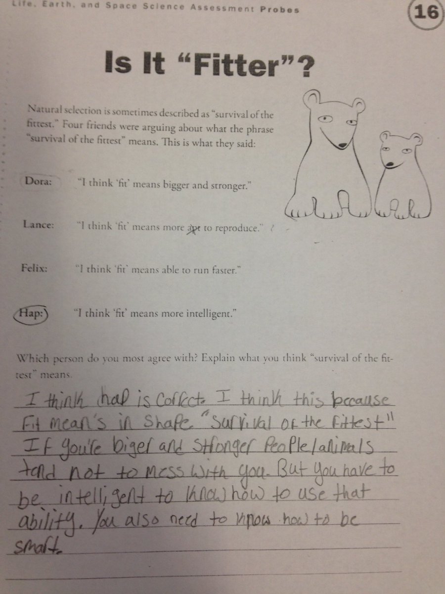 csawicki2's tweet image. &quot;I agree bc survival of the fittest means...&quot; &quot;I disagree bc all animals are intelligent...&quot; @MrsKellyCarr #theLCMSride #authenticdialogue
