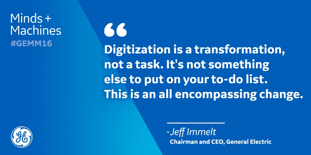 GE_Digital's tweet photo. .@JeffImmelt on the magnitude of becoming a digital industrial company, live from #GEMM16. https://t.co/r63L7YTfuS