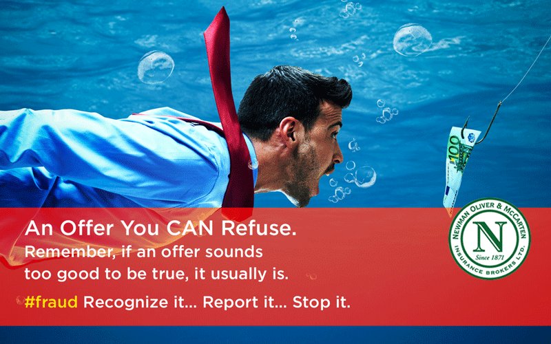Newmanins's tweet photo. Be wary of unsolicited offers that promise big returns for low risk. #FraudPreventionWeek https://t.co/Rq6QJ55FeD