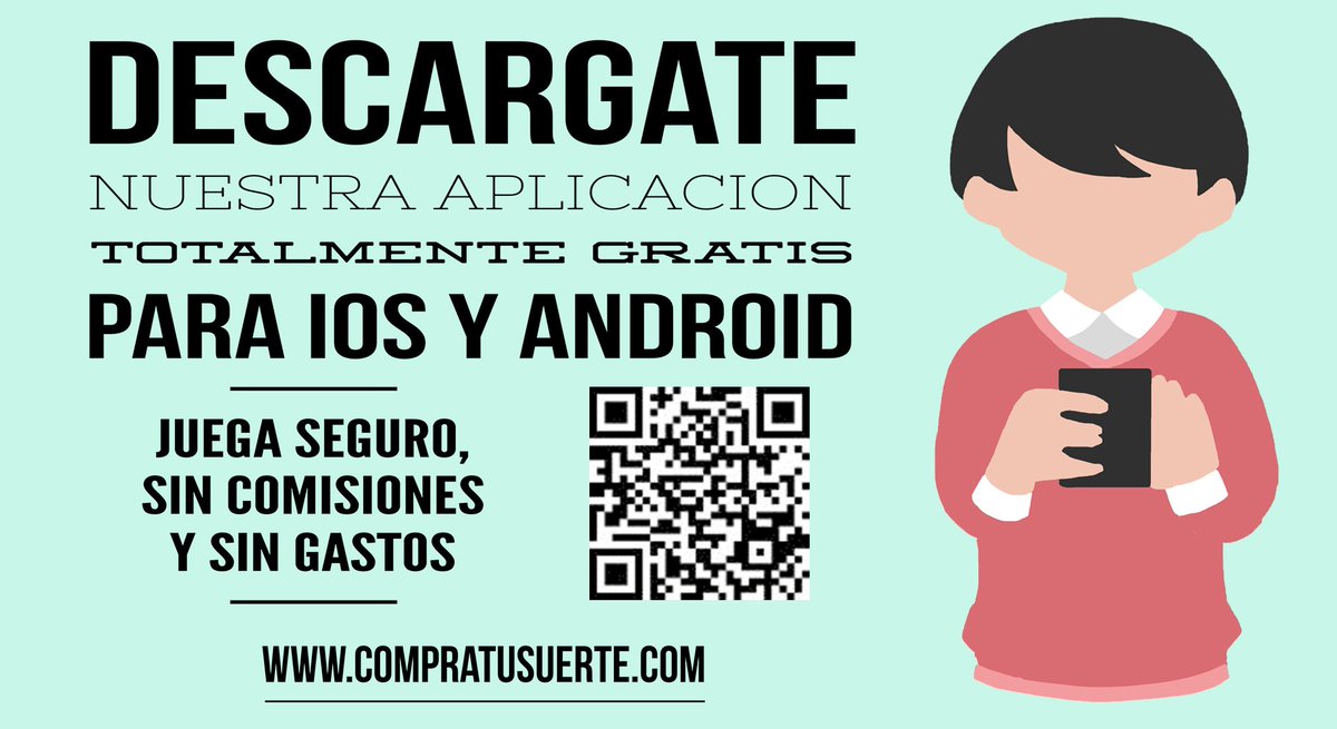 compratusuerte's tweet photo. Descárgate nuestra aplicación GRATIS escaneando el código QR desde el móvil #appmóvillapreferida https://t.co/WL1rh1GaAP