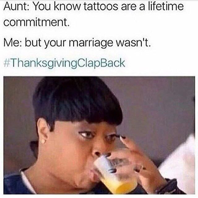 FunniestTrends's tweet photo. It's that time of year again💀 #thanksgivingclapbacks https://t.co/FBLUAGqFCr