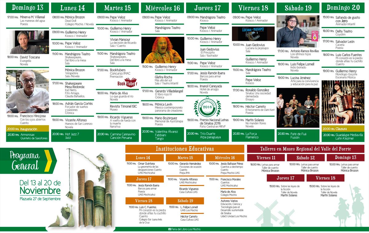 DifusionAhome's tweet photo. #FeriaDelLibro2016
Todos invitados del 13 al 20 de noviembre 2016.
Lugar: Plazuela 27 de septiembre. https://t.co/zcFWjGho0u