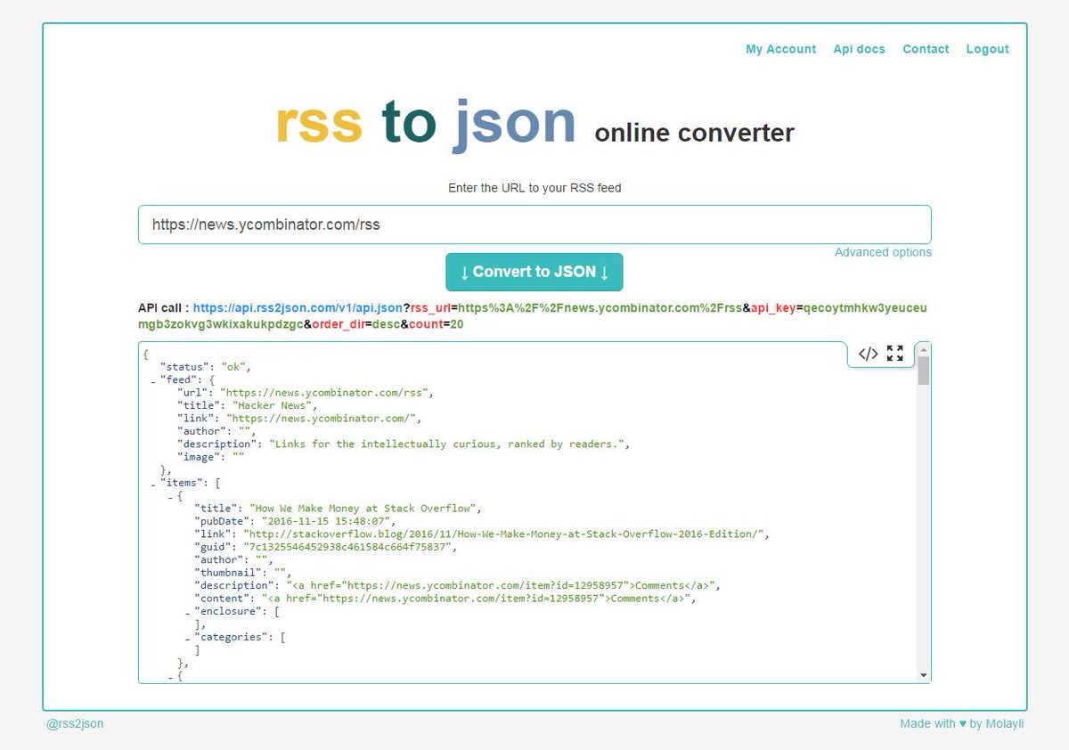 Rss2Json tweet media