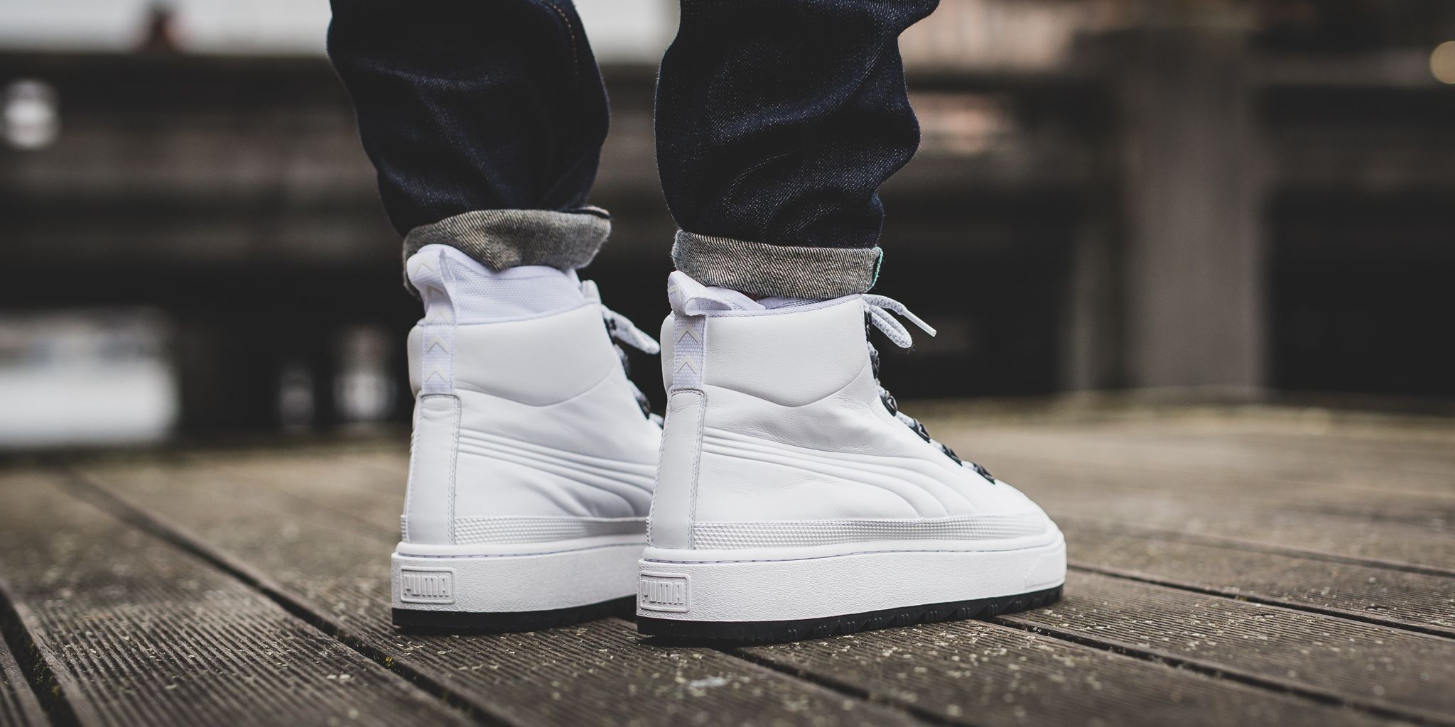 puma ren boot white