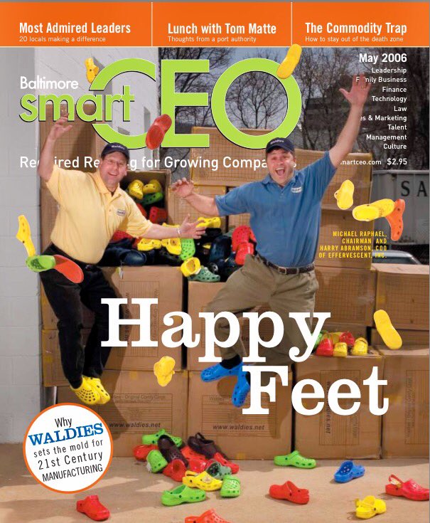 dirdim's tweet image. The cover of @smartceo magazine way back in May 2006, for Waldies (the original Crocs). Now that was a fun project! #circleofexcellence