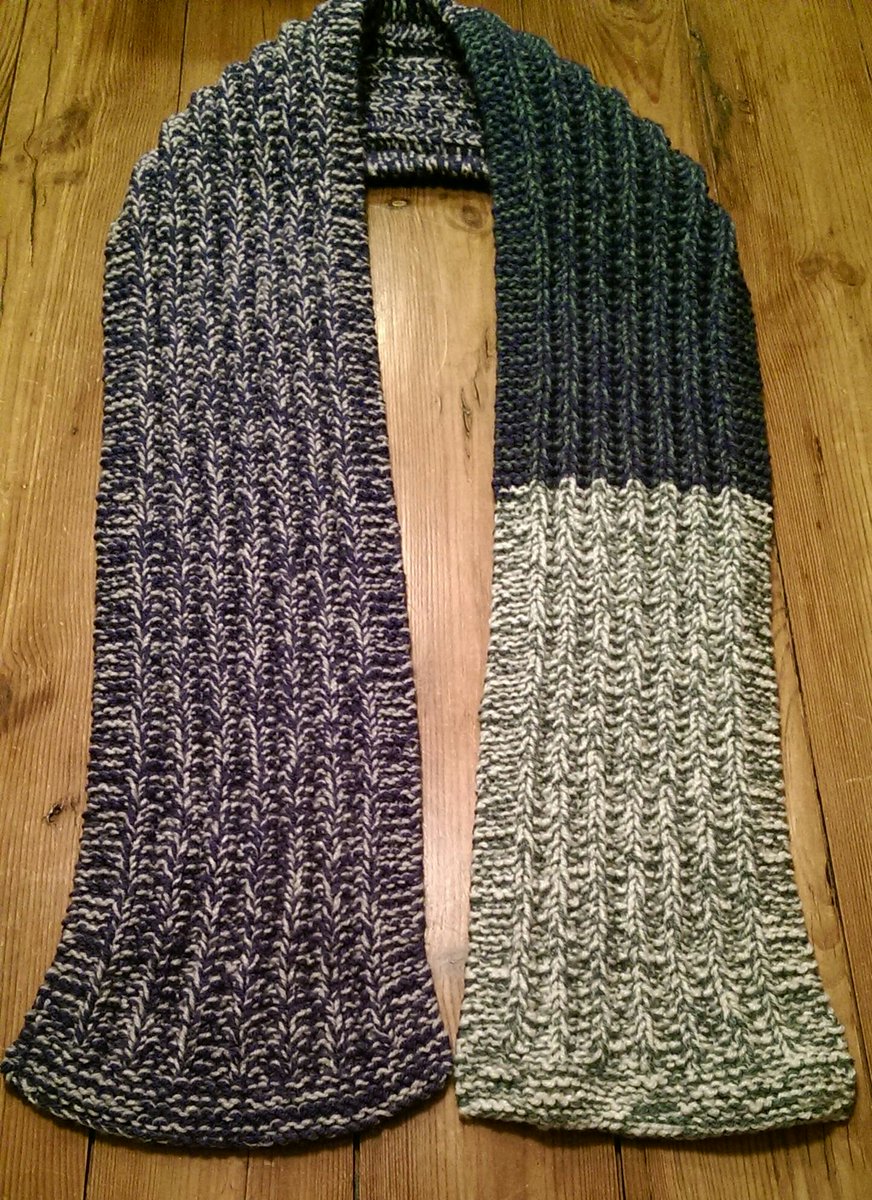 Van #restjes #wol een #herensjaal #gebreid