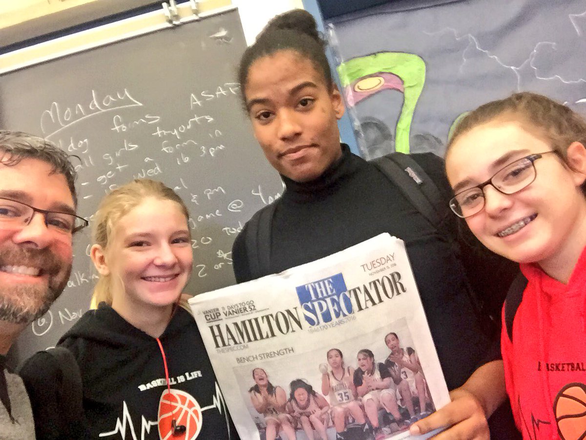 davebehiel's tweet photo. So proud of all the girls but especially the grade 9 ballers I'm teaching. Champs on &amp; off the court! #champSelfies #goSJAM https://t.co/SxnjQ2LjnO