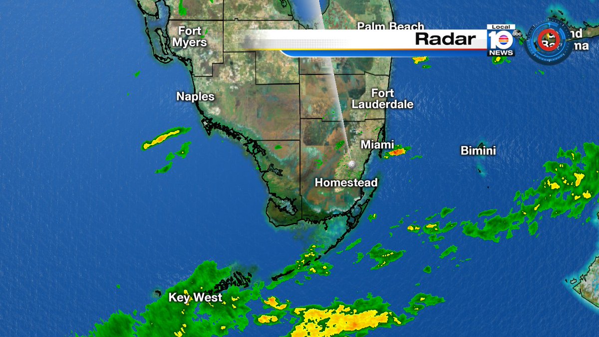 Clouds will hang around for the remainder of Tuesday and there could be a few showers, especially for the Keys. https://t.co/4PEfSNVdxA