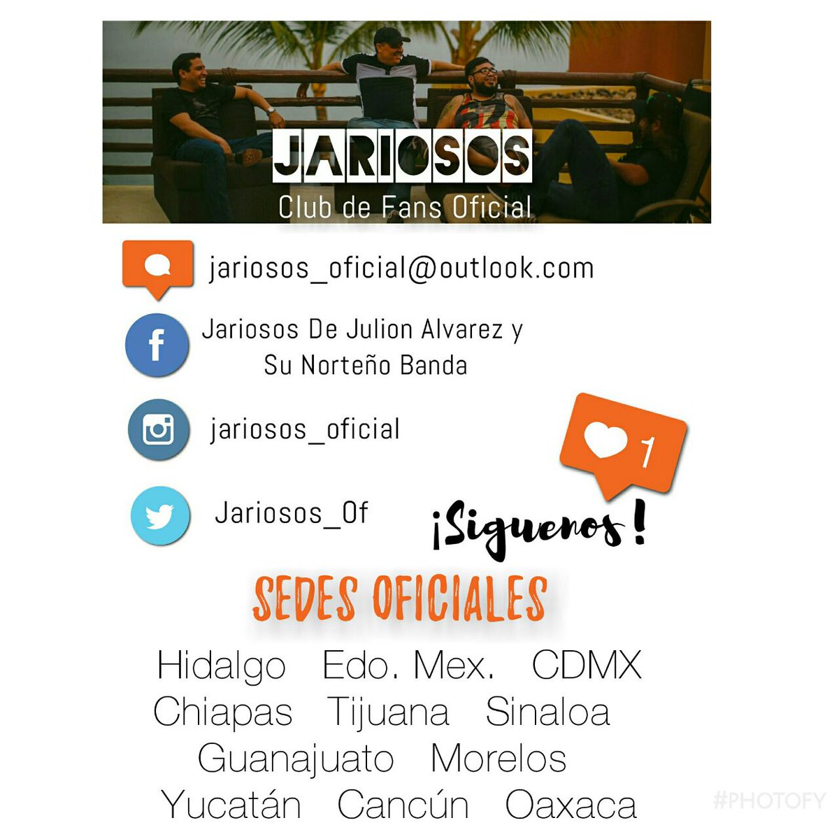 CrMiros's tweet photo. Unete a uno de los Clubs de Fans Oficiales #JariososDeJulionAlvarez @lupitaavargas @julionalvarez https://t.co/AlnjNn6d1J