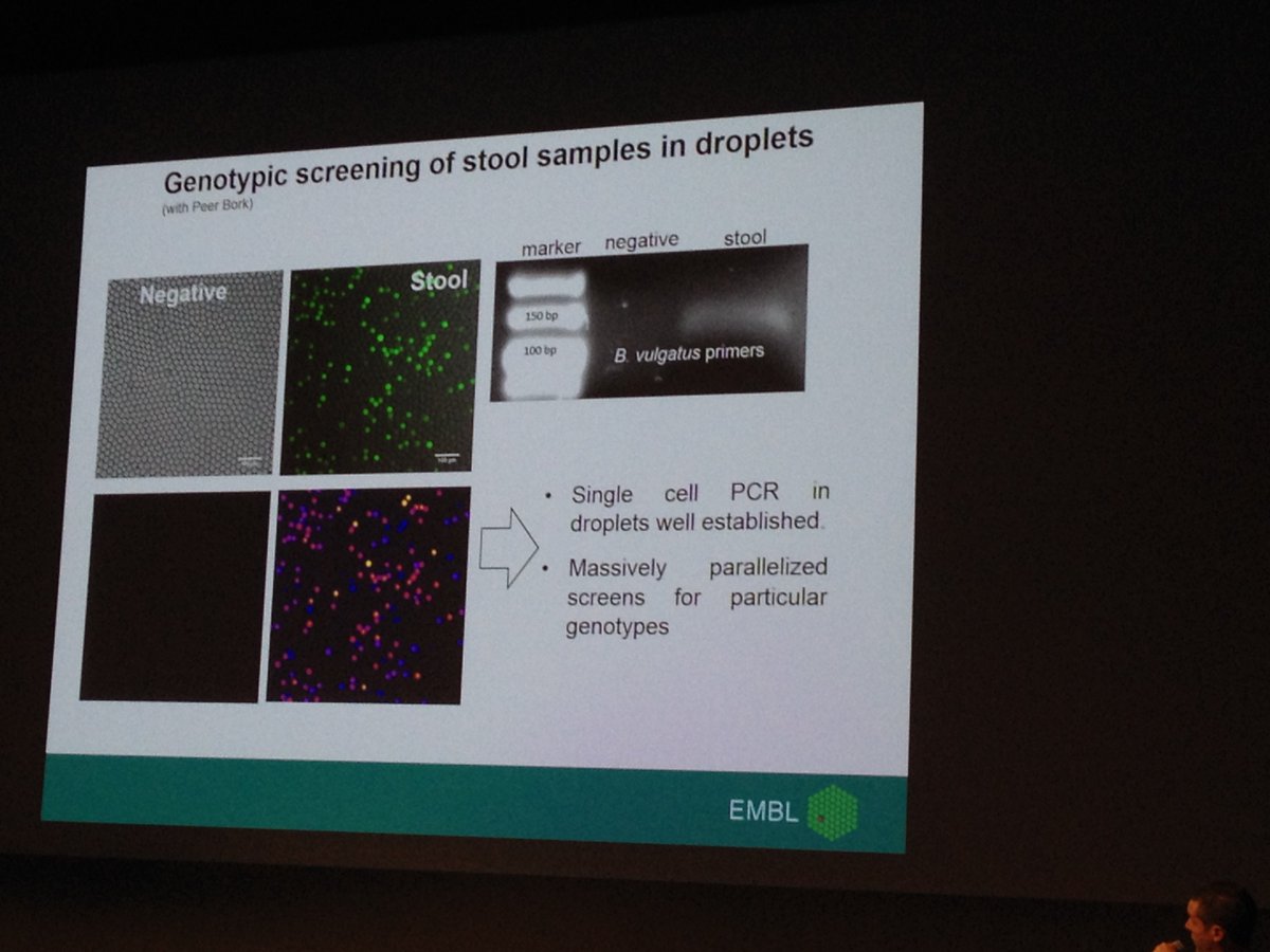 Andy_FGen's tweet photo. Very interesting presentation by Christoph Merten from @embl about "Living droplets" #EAC2016 #microfluidic #antibodies #microbiome https://t.co/lTOyHpmznm