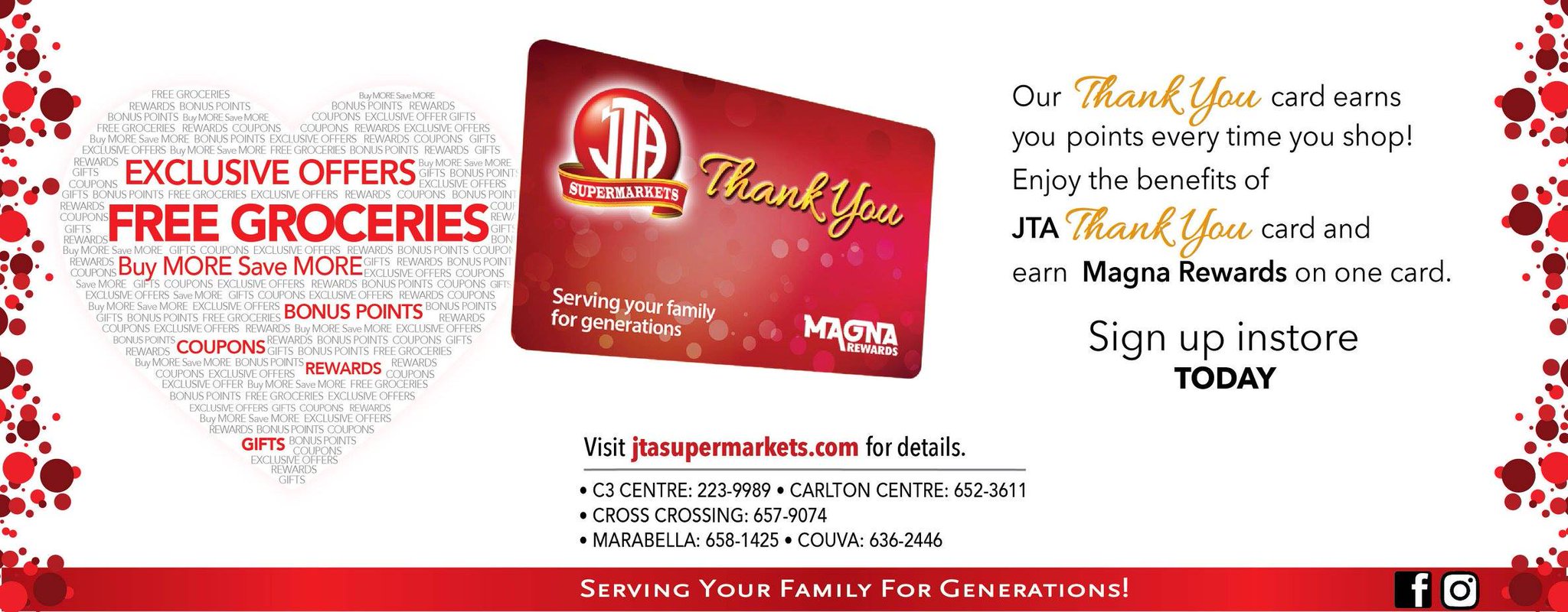 C3centre Have You Signed Up For The Jta Supermarkets Thank You Card You Sign Up At Any Branch Including The One Here At C3 Jtasupermarkets T Co Xx3rit2shu