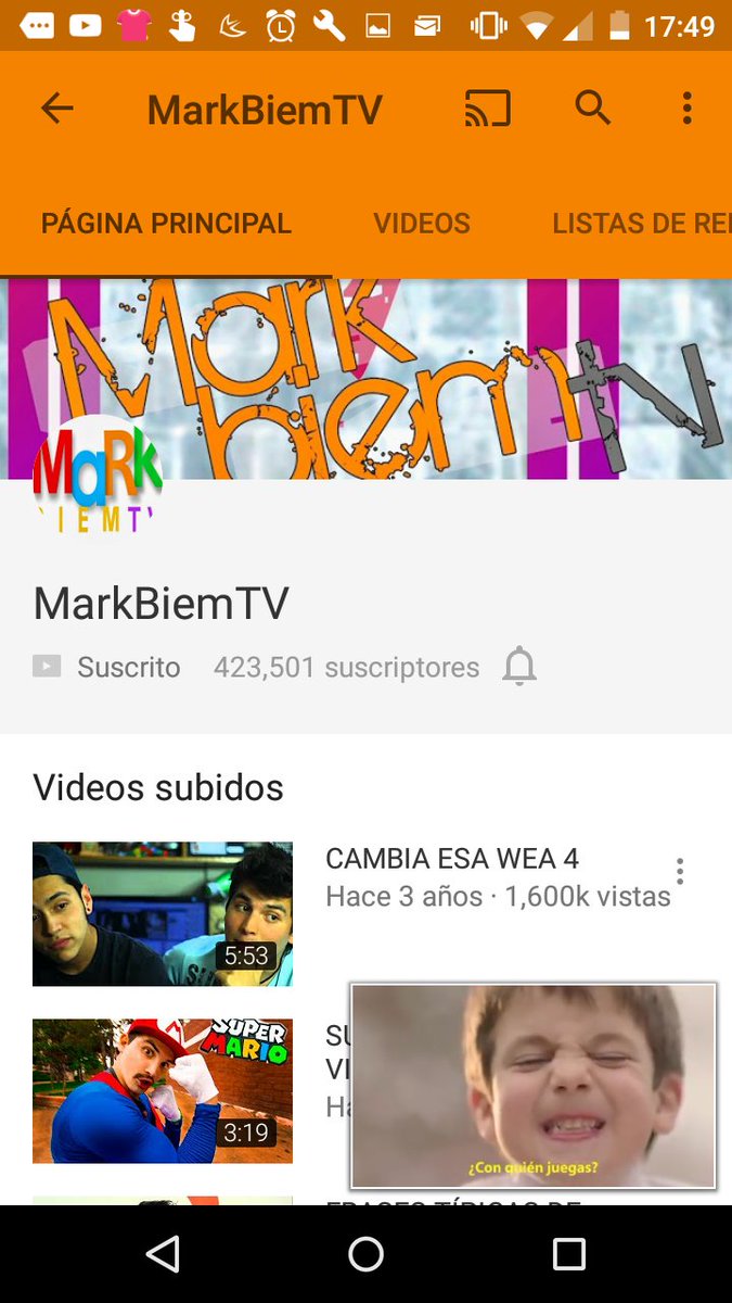 elmasbkn43's tweet photo. Locooo acabo de encontrar al MarkBiemTV comentando un video!!! El MarkBiemTV real, aquí pruebas, que está wea se vuelva trending
#Markvuelve https://t.co/8S3uSU3fVX