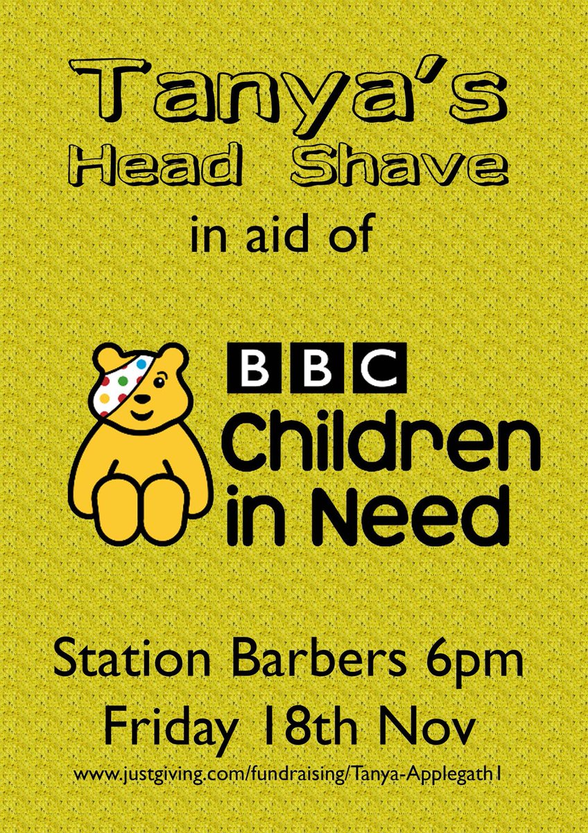 #ChildrenInNeed #headshave #letsgobald
<a href="/BusinessEH/">Business EastHants</a> @altonnewsgu34 <a href="/BBCCiN/">BBC Children in Need</a> @TheBreeze_107 <a href="/farnhamherald/">Farnham Herald</a>