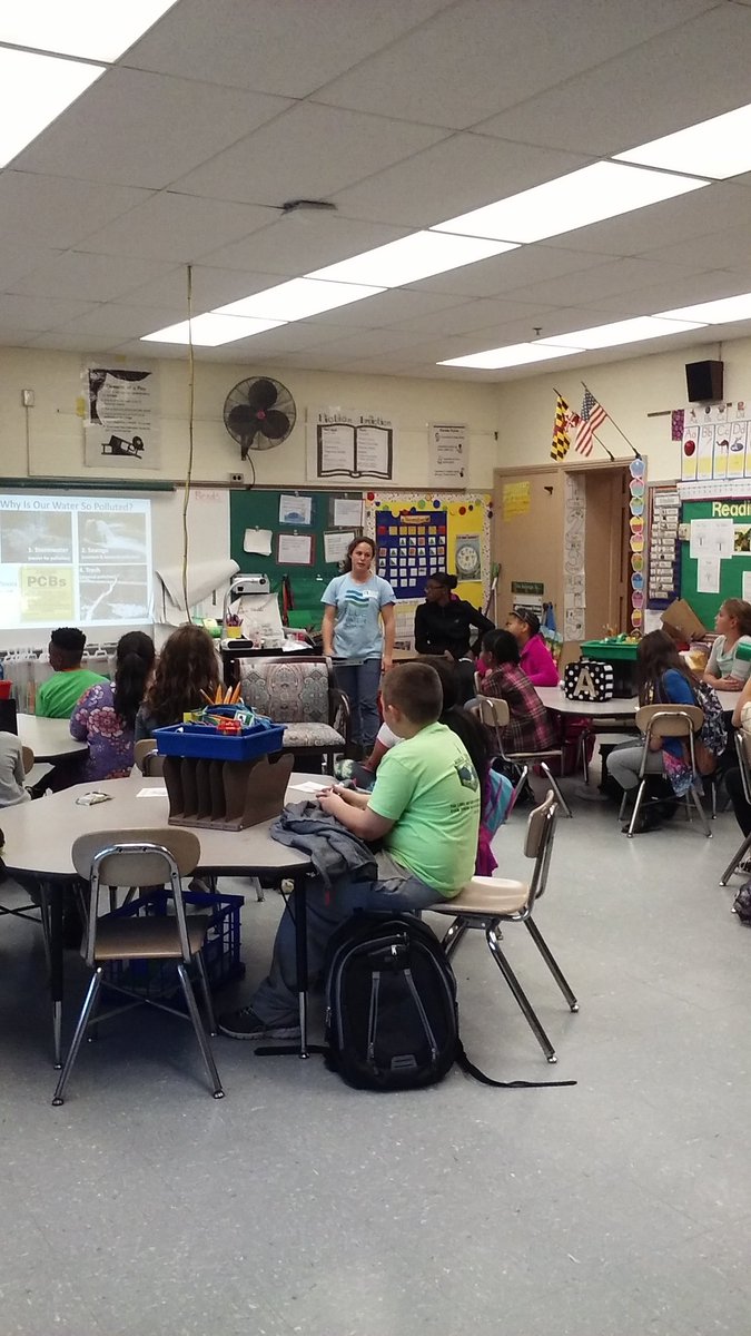 Blue Water Baltimore educating our Environmental club about soil erosion.