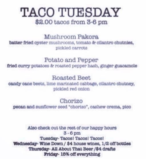 It's #TacoTuesday! Get over to Veg Cafe and check out their new $2 Taco Tuesday offerings! #sacramento #vegetarian #vegan <a href="/Thaibasil25th/">Thaibasilrestaurant</a>