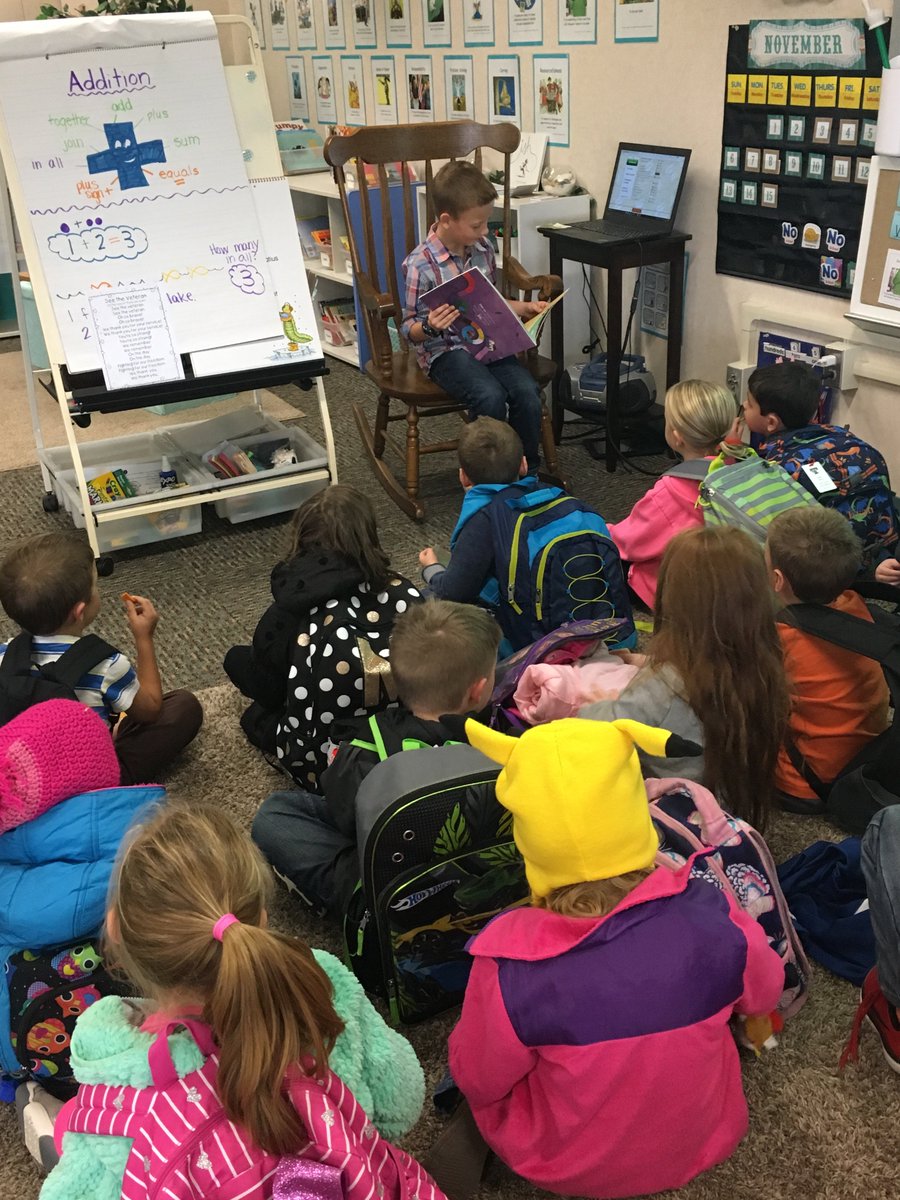 CES_Royer's tweet photo. Thanks to Mrs. Decker's friend for our special read aloud today! He earned this read aloud by collecting Coyote Cash! https://t.co/ldBYAG8BIi