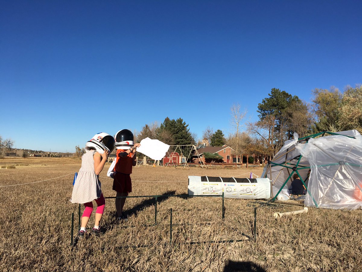 MackBoulder's tweet photo. More transmissions from @MackBoulder 3rd graders' Mars colony! https://t.co/SbhfcBp8OL