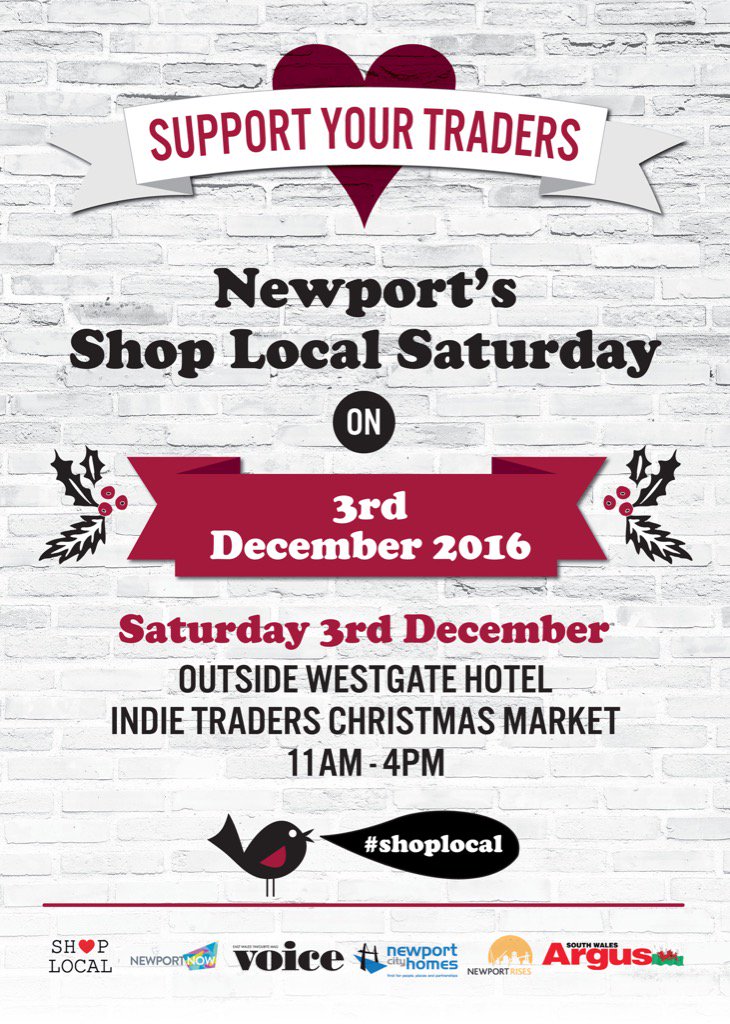 #Support your local traders.. they are the backbone of our City.. Sat 3rd Dec #shoplocal #local #NewportRises