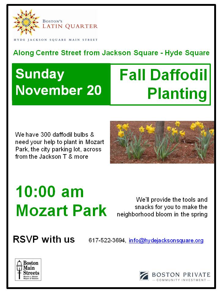 ThreeSquaresMS's tweet image. We could use your green thumb at our #CommunityPlanting on Sunday, November 20 at 10am. @BosMainStreets @BostonParksDept