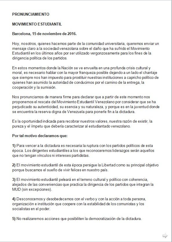 Estudiantes_Anz's tweet photo. PRONUNCIAMIENTO del Movimiento Estudiantil. 

Con esto rescatamos nuestra esencia y principios.  

Dale RT https://t.co/7Ln9cVzIFo