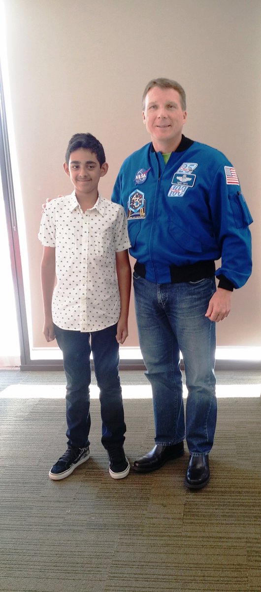 CherScheff's tweet photo. This little man will always remember this night & the motivational talk by @AstroTerry Thank You for inspiring young minds #onperspective https://t.co/XjYk6TdCaV