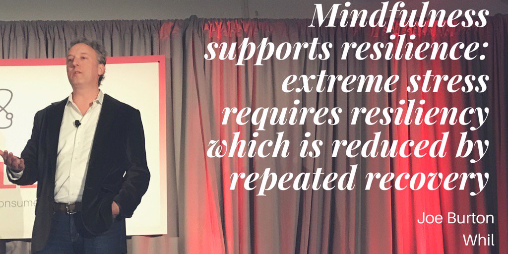 ForbesOste's tweet photo. Mindfulness supports resilience: extreme stress requires resiliency @JoeWBurton #HyperWellbeing https://t.co/TuvFt5OC4z
