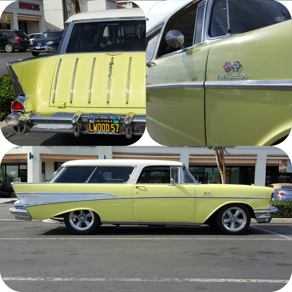 pbev7's tweet photo. A cute set of wheels seen around town today. #57chev https://t.co/MeRRxjvEKO