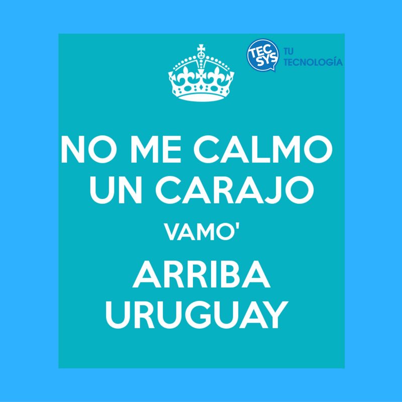 TecsysUruguay's tweet photo. Vamo Arriba @Uruguay Carajoooooooo!!! #Suarez #AGUANTECELESTE #EliminatoriasRusia2018 #Eliminatorias #SoyCeleste #VamosUruguay https://t.co/13gzg7yiP5