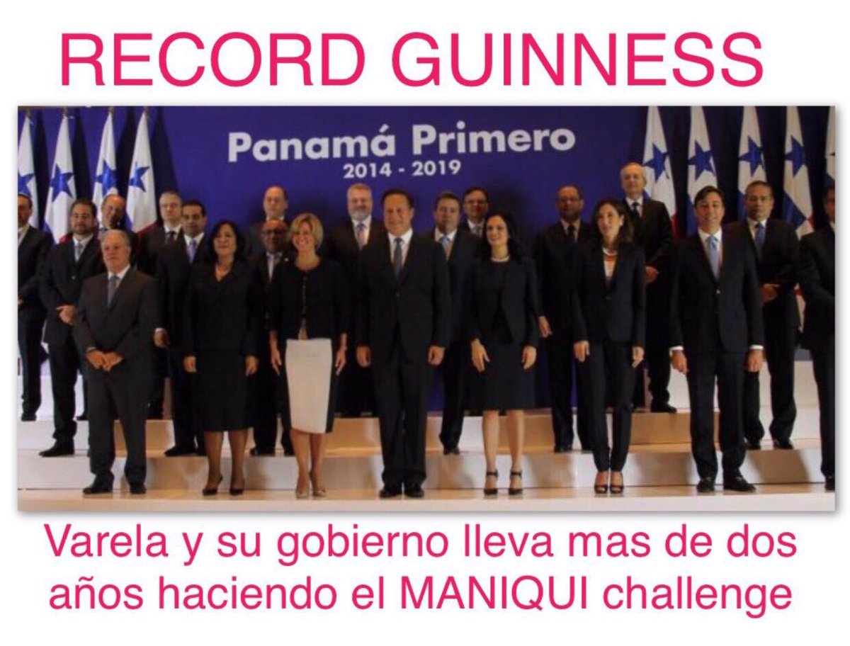 PerezBalladares's tweet photo. RECORD GUINNESS
Varela y su gobierno llevan más de 2 años haciendo el MANIQUÍ challenge https://t.co/axY56ffZfq