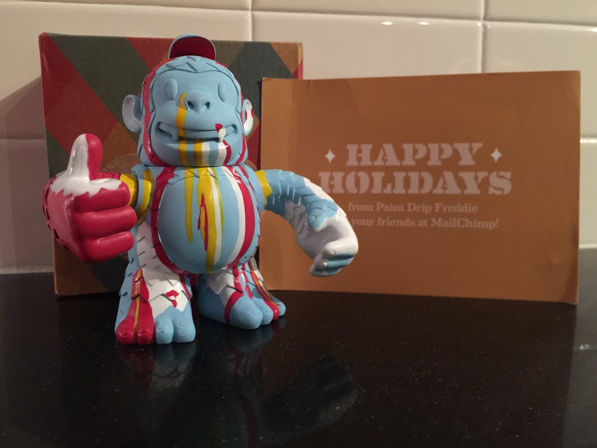 markdkaufman's tweet photo. Just got my Paint Drip Freddie! Thanks @MailChimp #HappyHolidays https://t.co/LWljN1ebPz