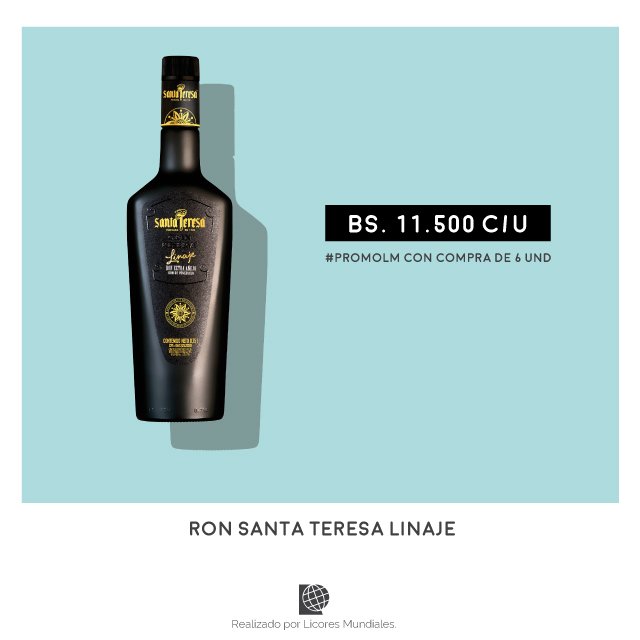 licor_mundiales's tweet photo. El Linaje de @ronsantateresa se hace sentir.
#PromoLM hasta el sábado. https://t.co/75xMYN6Zcp