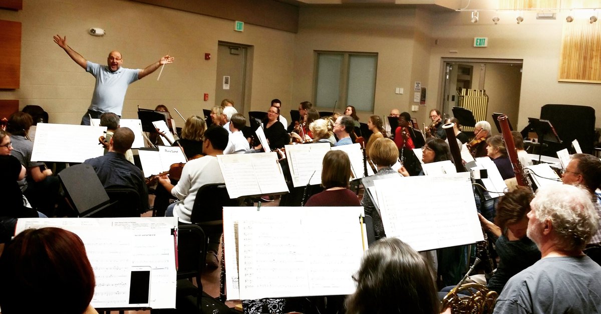 Rehearsing for holiday concert, December 10. #SSO40 #orchestra #SSOrchestra