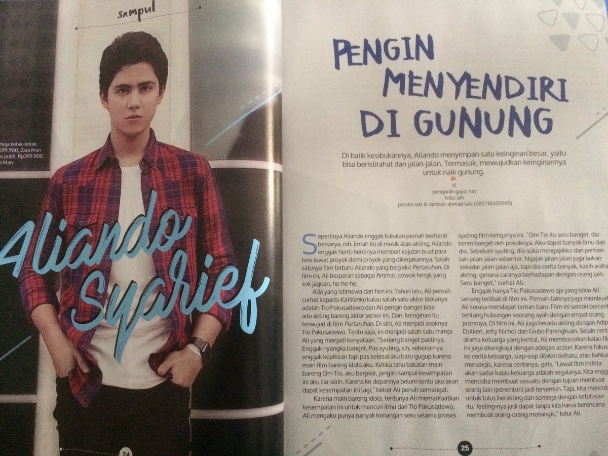 cewekbangetid's tweet photo. Wah pagi ini KaWanku dapet banyak mention dari fans-nya @alysyarief nih hehe. Btw, udah punya kaWanku edisi cover Aliando belum? https://t.co/bcDXm9pQKR